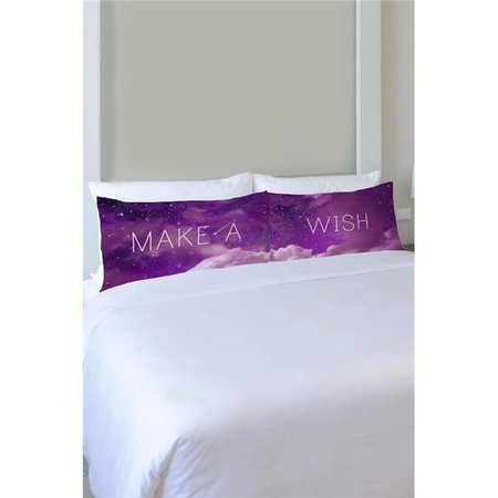 ONE BELLA CASA One Bella Casa 74344CSE Make a Wish Pillow Case - Purple & Pink; Set of 2 74344CSE